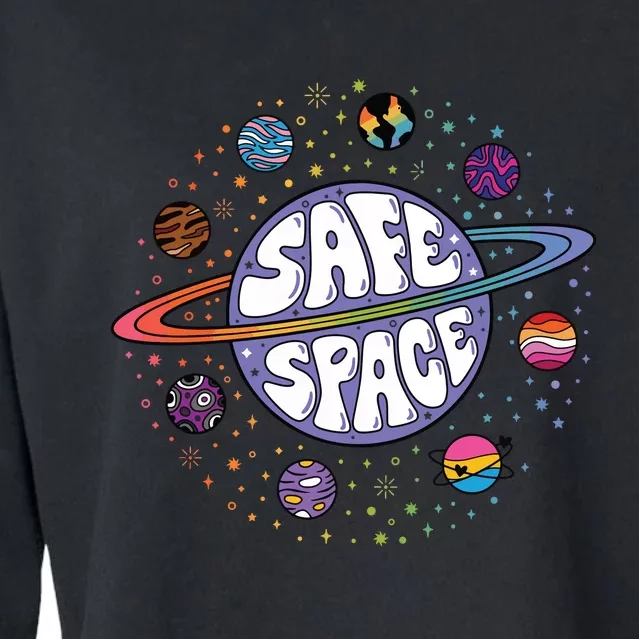 Safe Space You Are Safe With Me Lgbtq Cropped Pullover Crew