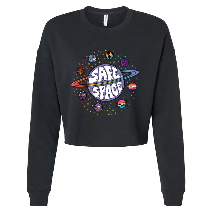 Safe Space You Are Safe With Me Lgbtq Cropped Pullover Crew