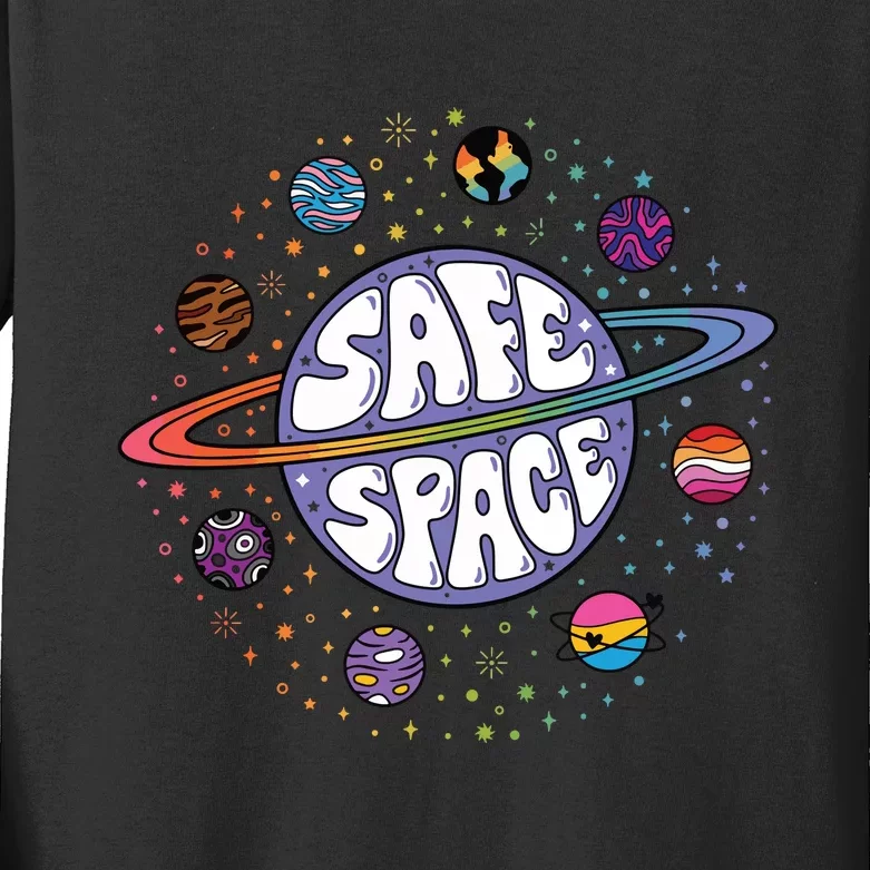 Safe Space You Are Safe With Me Lgbtq Kids Long Sleeve Shirt