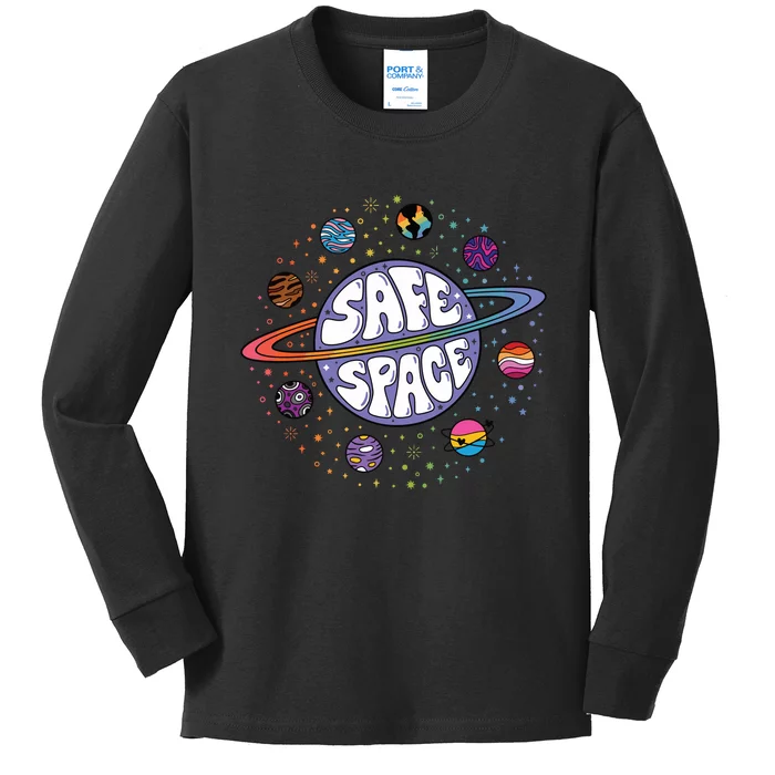 Safe Space You Are Safe With Me Lgbtq Kids Long Sleeve Shirt