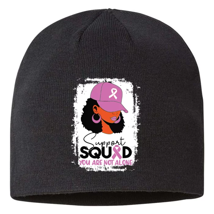 Support Squad You Are Not Alone Black Breast Cancer 8 1/2in Sustainable Knit Beanie