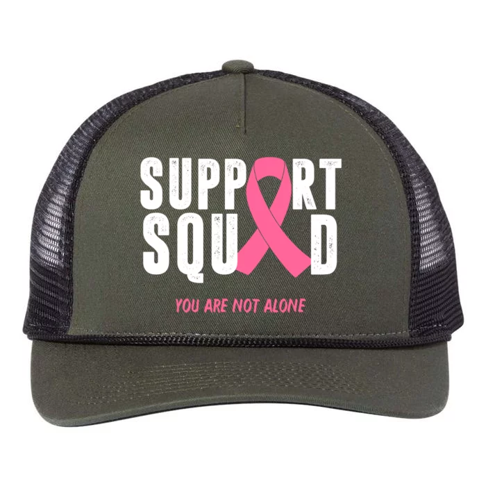 Support Squad You Are Not Alone Cancer Retro Rope Trucker Hat Cap