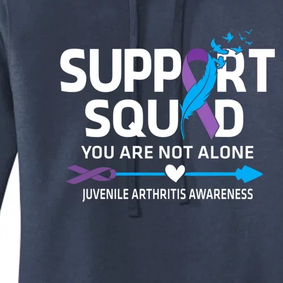 Support Squad You Are Not Alone Juvenile Arthritis Awareness Gift Women's Pullover Hoodie