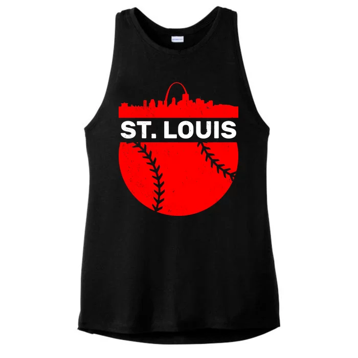 St. Louis Baseball Skyline City Ladies Tri-Blend Wicking Tank