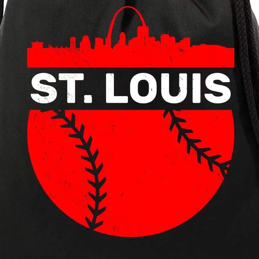 St. Louis Baseball Skyline City Drawstring Bag