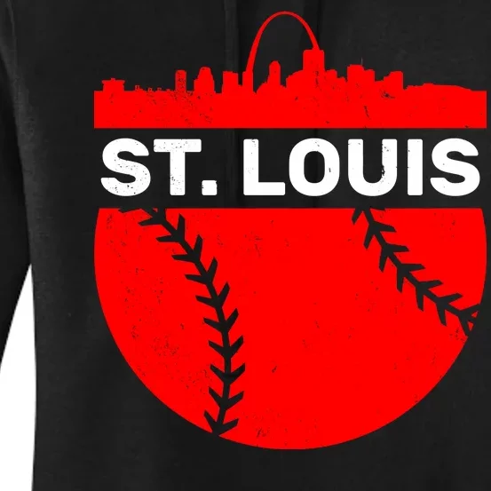 St. Louis Baseball Skyline City Women's Pullover Hoodie