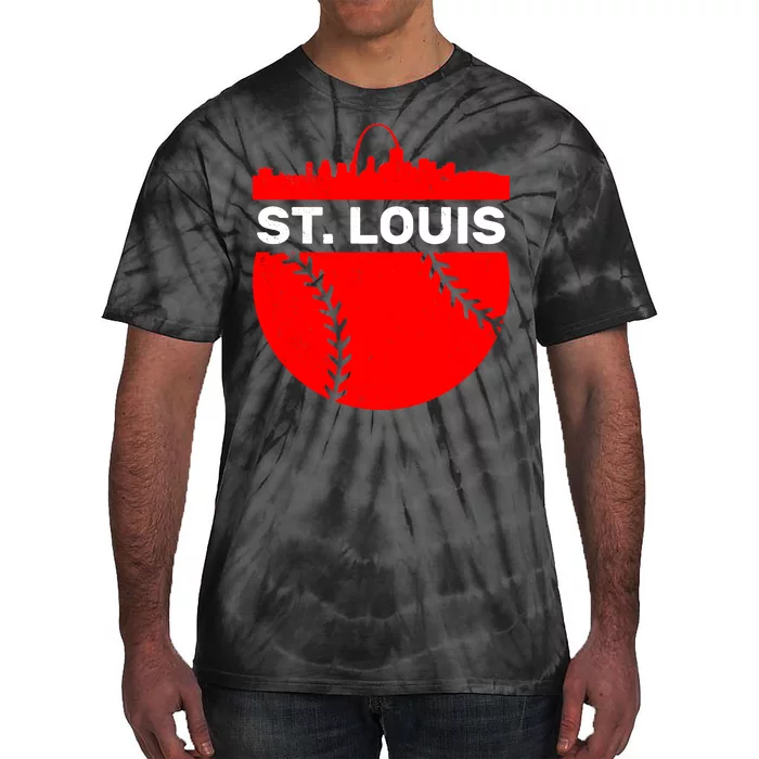 St. Louis Baseball Skyline City Tie-Dye T-Shirt