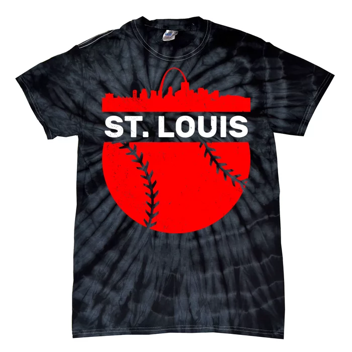 St. Louis Baseball Skyline City Tie-Dye T-Shirt