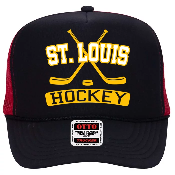 St. Louis Hockey High Crown Mesh Trucker Hat