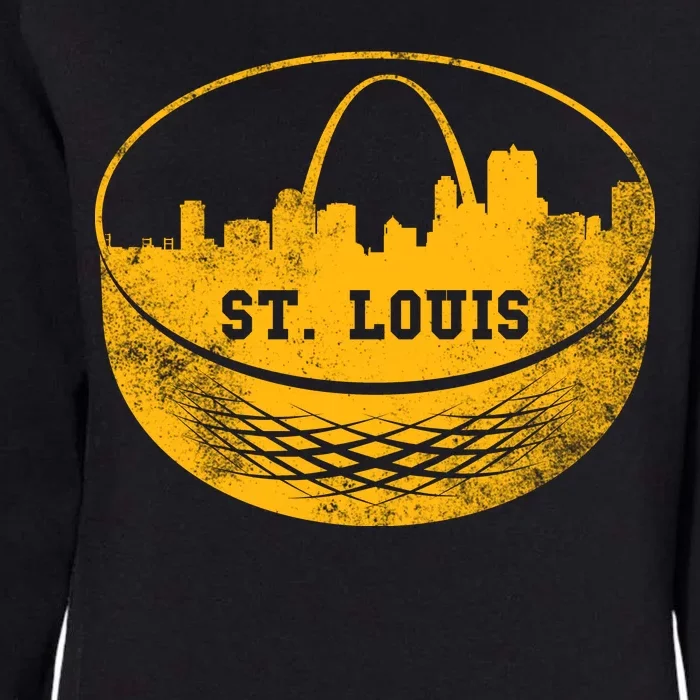 St. Louis Hockey Puck City Womens California Wash Sweatshirt