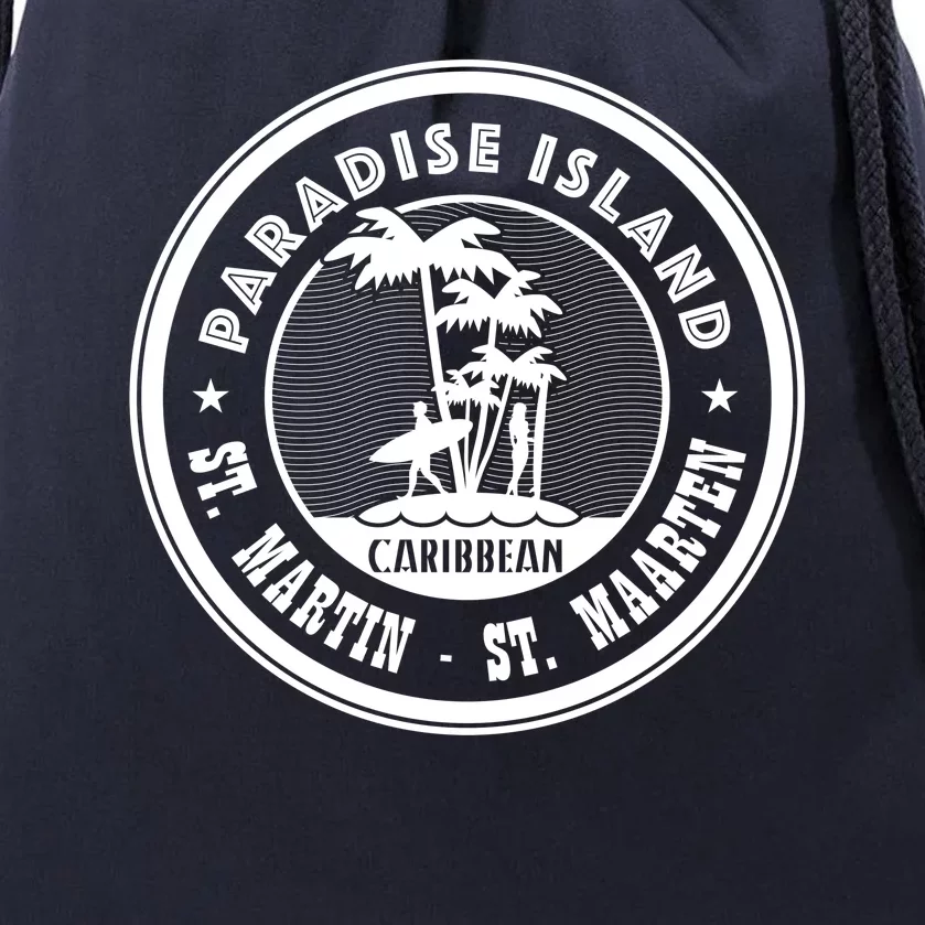 St. Martin Paradise Island Drawstring Bag