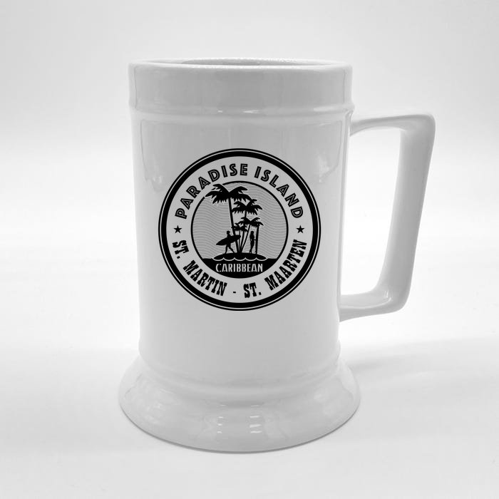 St. Martin Paradise Island Front & Back Beer Stein