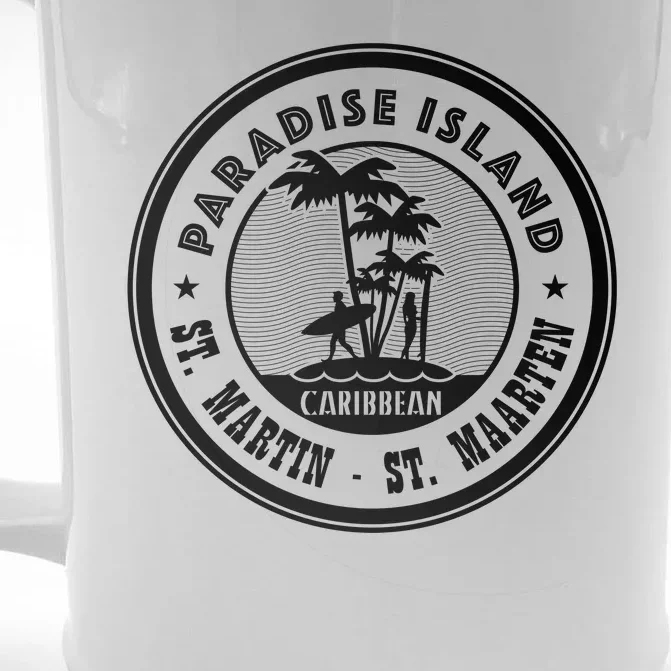 St. Martin Paradise Island Front & Back Beer Stein