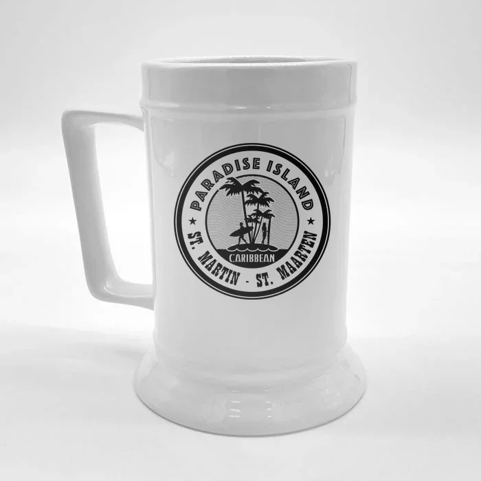 St. Martin Paradise Island Front & Back Beer Stein