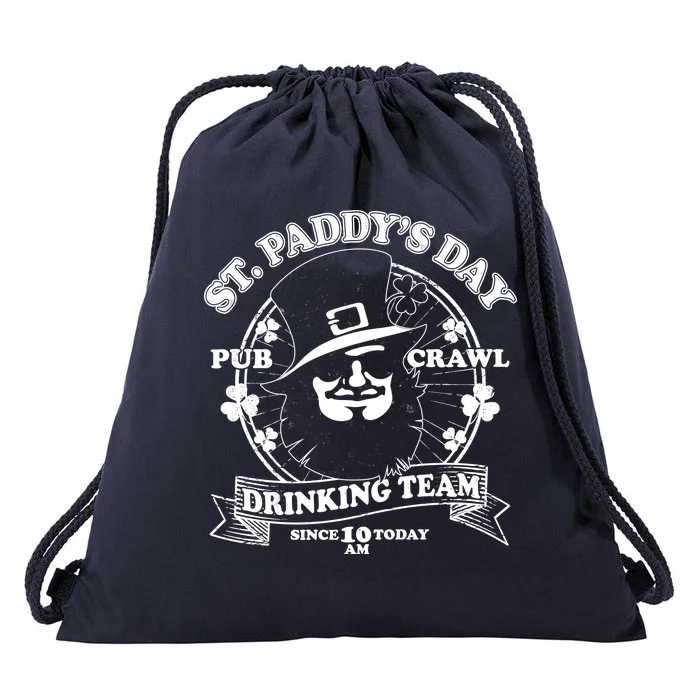 St. Paddy's Day Pub Crawl Drinking Team Drawstring Bag