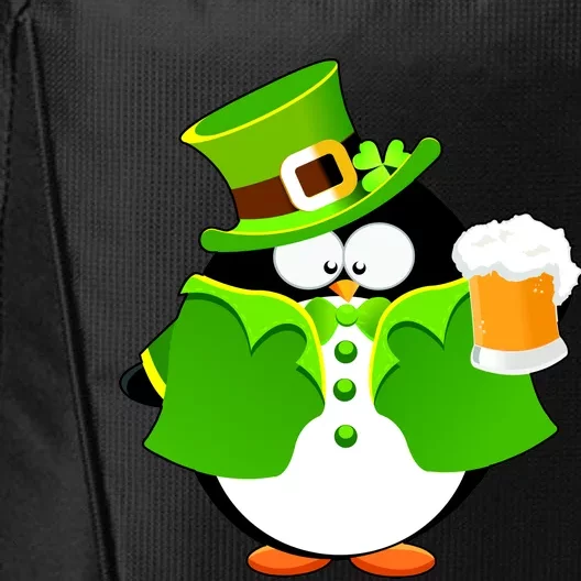 St. Patrack's Day Funny Penguin Drinking Beer City Backpack