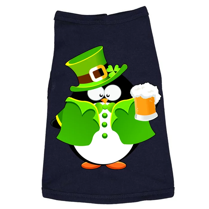 St. Patrack's Day Funny Penguin Drinking Beer Doggie Tank