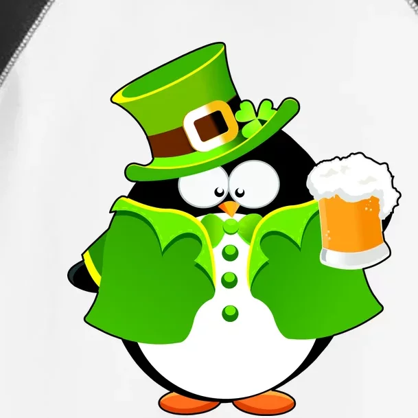 St. Patrack's Day Funny Penguin Drinking Beer Toddler Fine Jersey T-Shirt