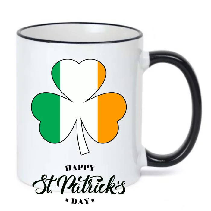 St. Patrick Day Irish Clover Flag Black Color Changing Mug