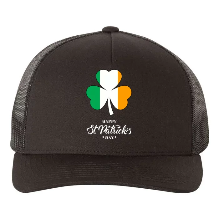 St. Patrick Day Irish Clover Flag Yupoong Adult 5-Panel Trucker Hat