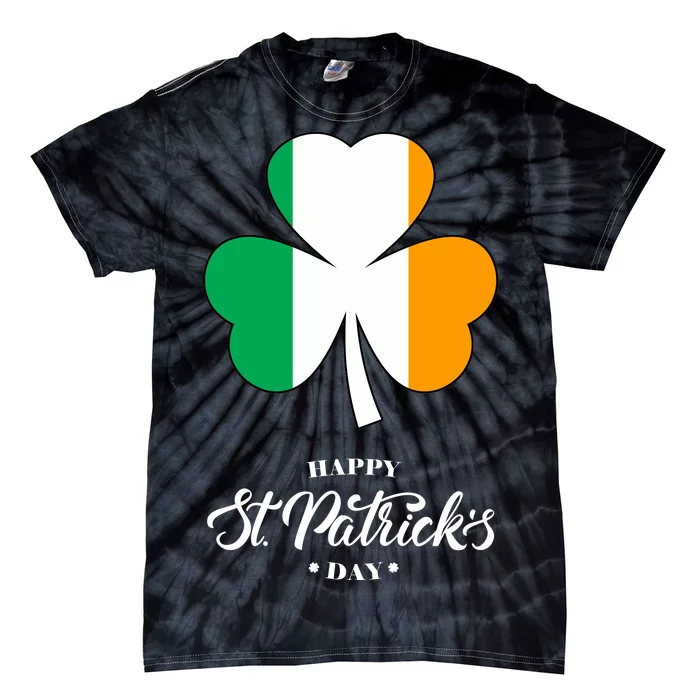 St. Patrick Day Irish Clover Flag Tie-Dye T-Shirt