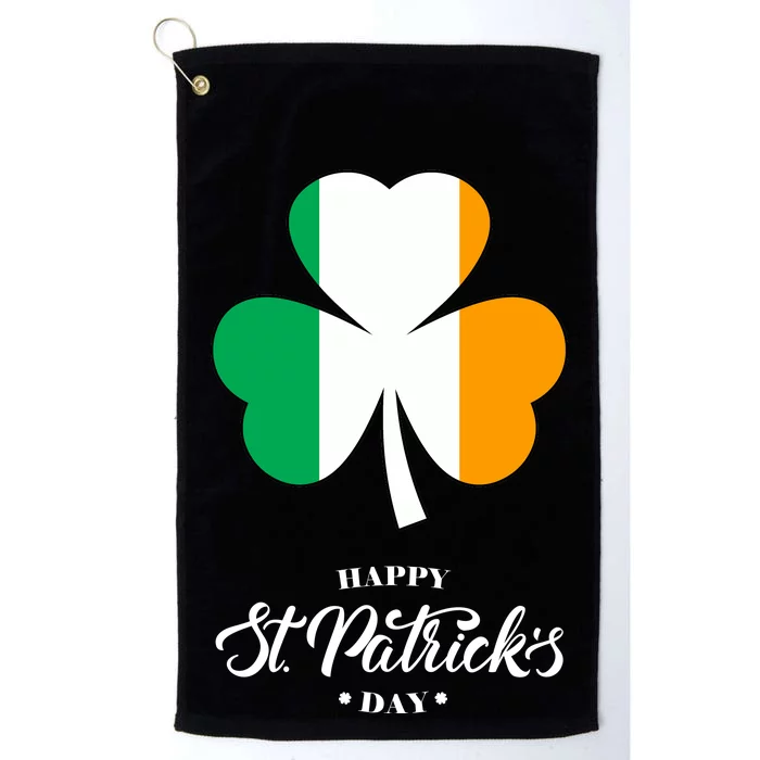 St. Patrick Day Irish Clover Flag Platinum Collection Golf Towel