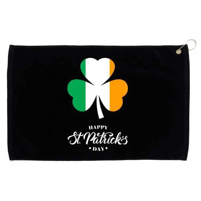 St. Patrick Day Irish Clover Flag Grommeted Golf Towel