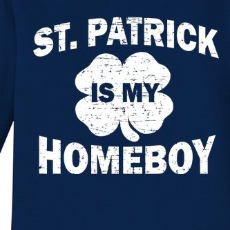 St. Patrick Is My Homeboy Baby Long Sleeve Bodysuit
