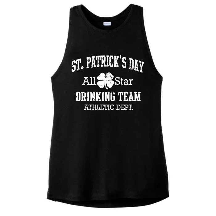 St. Patrick's Day All Star Drinking Team Ladies Tri-Blend Wicking Tank