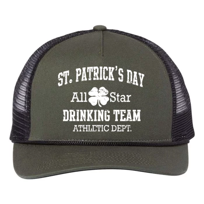 St. Patrick's Day All Star Drinking Team Retro Rope Trucker Hat Cap