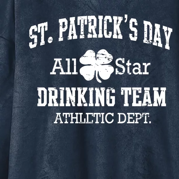 St. Patrick's Day All Star Drinking Team Hooded Wearable Blanket