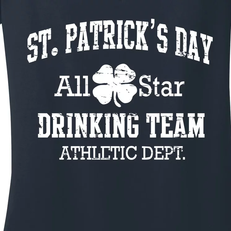 St. Patrick's Day All Star Drinking Team Women's V-Neck T-Shirt