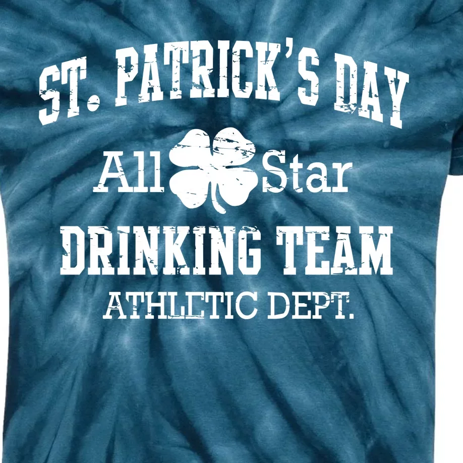 St. Patrick's Day All Star Drinking Team Kids Tie-Dye T-Shirt