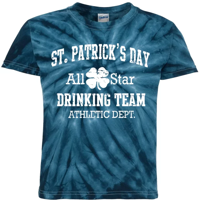 St. Patrick's Day All Star Drinking Team Kids Tie-Dye T-Shirt