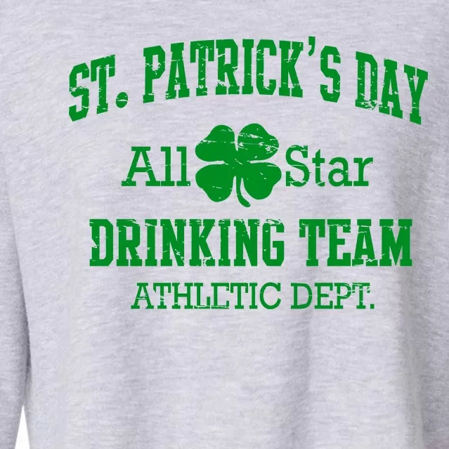 St. Patrick's Day All Star Drinking Team Cropped Pullover Crew