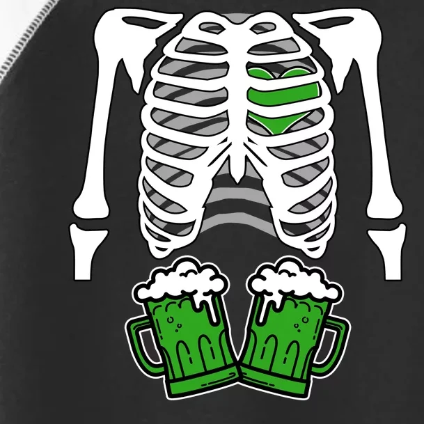 St. Patrick's Day Beer Rib Cage Skeleton Toddler Fine Jersey T-Shirt