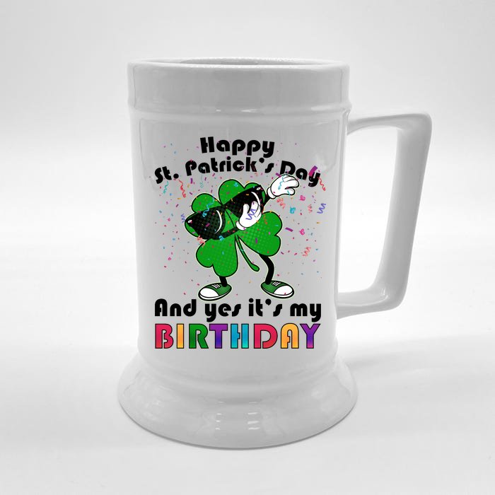 St. Patrick's Day Birthday Front & Back Beer Stein