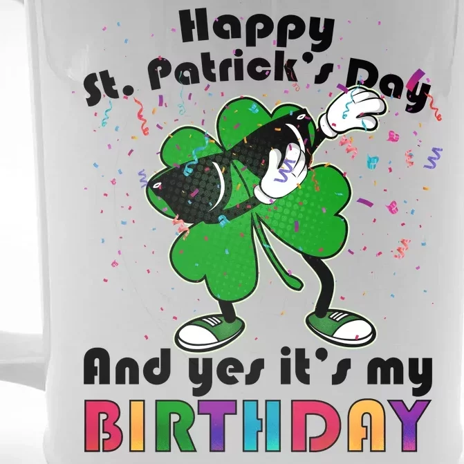 St. Patrick's Day Birthday Front & Back Beer Stein