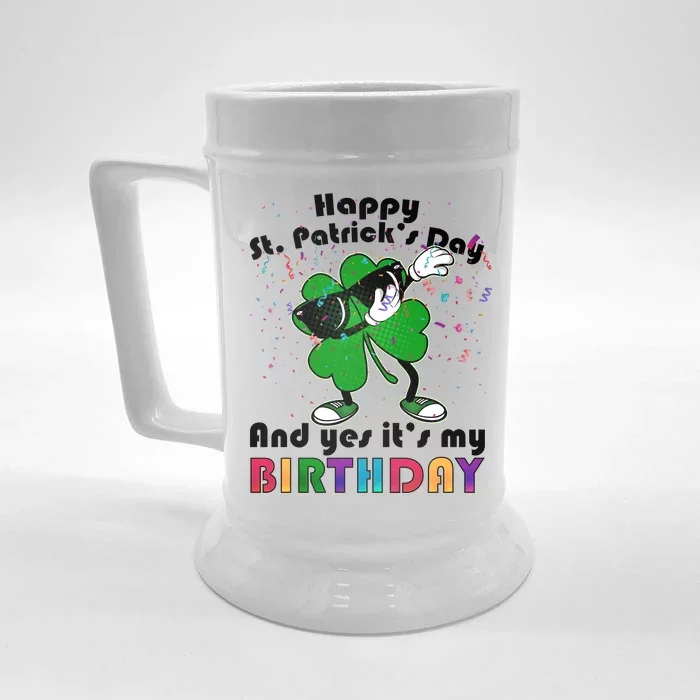 St. Patrick's Day Birthday Front & Back Beer Stein