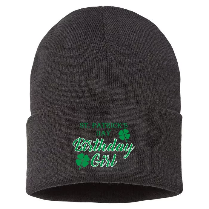 St. Patrick's Day Birthday Girl Sustainable Knit Beanie