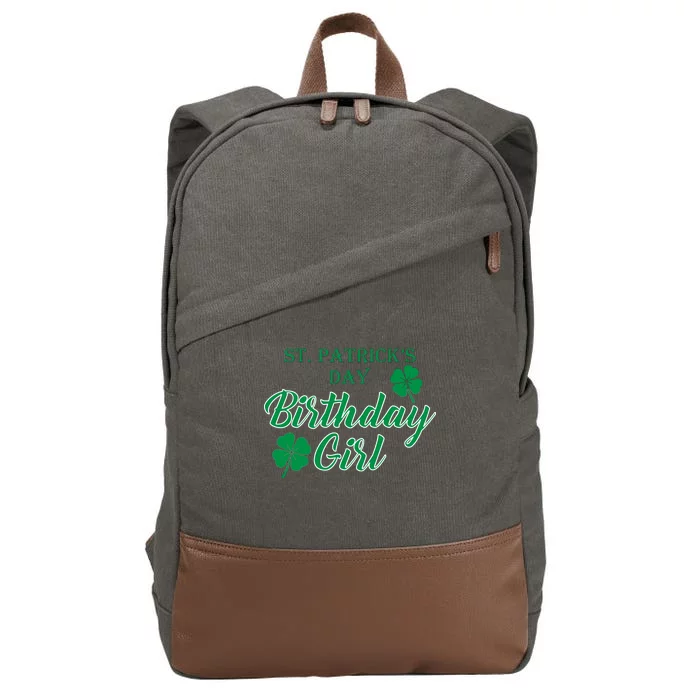 St. Patrick's Day Birthday Girl Cotton Canvas Backpack