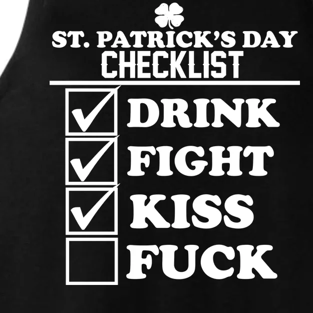 St. Patrick's Day Checklist (Dirty) Ladies Tri-Blend Wicking Tank