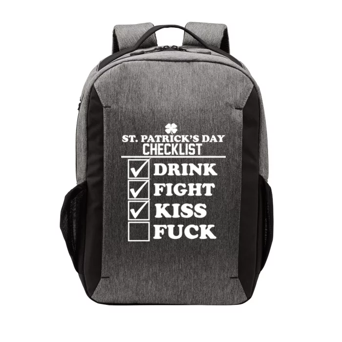 St. Patrick's Day Checklist (Dirty) Vector Backpack