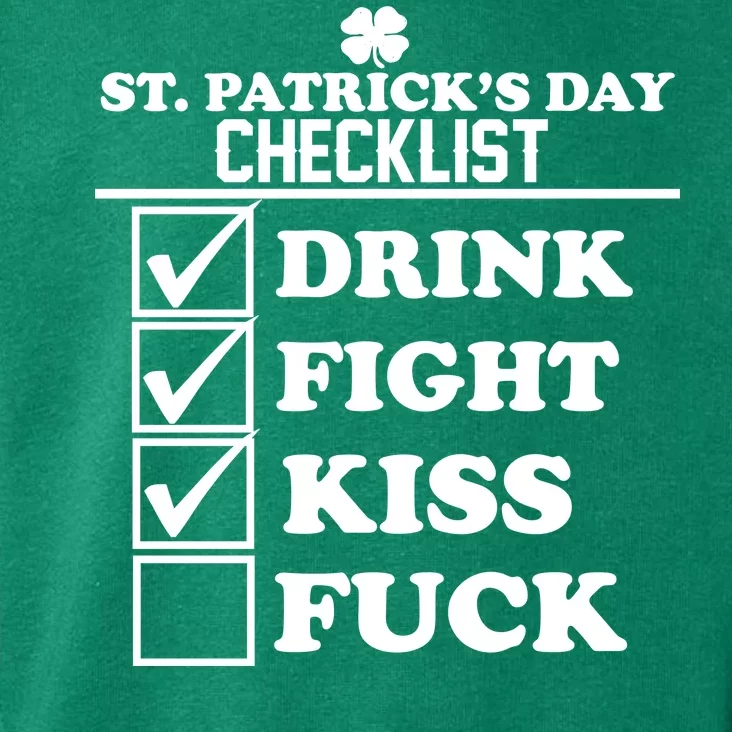 St. Patrick's Day Checklist (Dirty) Toddler Hoodie