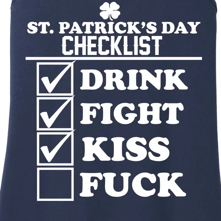 St. Patrick's Day Checklist (Dirty) Ladies Essential Tank