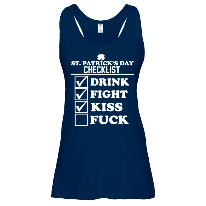 St. Patrick's Day Checklist (Dirty) Ladies Essential Flowy Tank