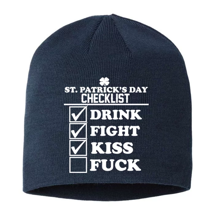 St. Patrick's Day Checklist (Dirty) 8 1/2in Sustainable Knit Beanie