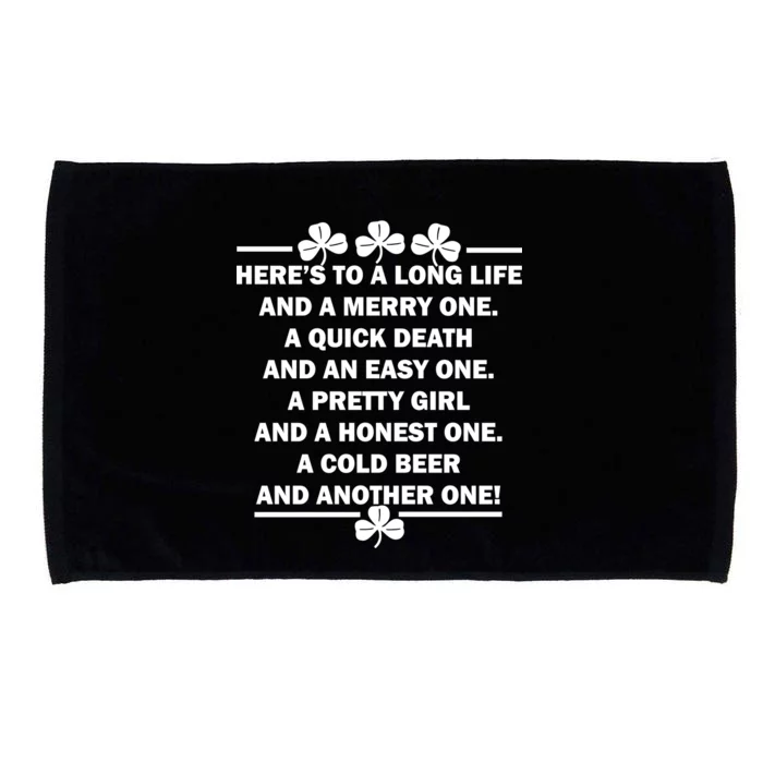 St. Patrick's Day Cold Beer Toast Microfiber Hand Towel