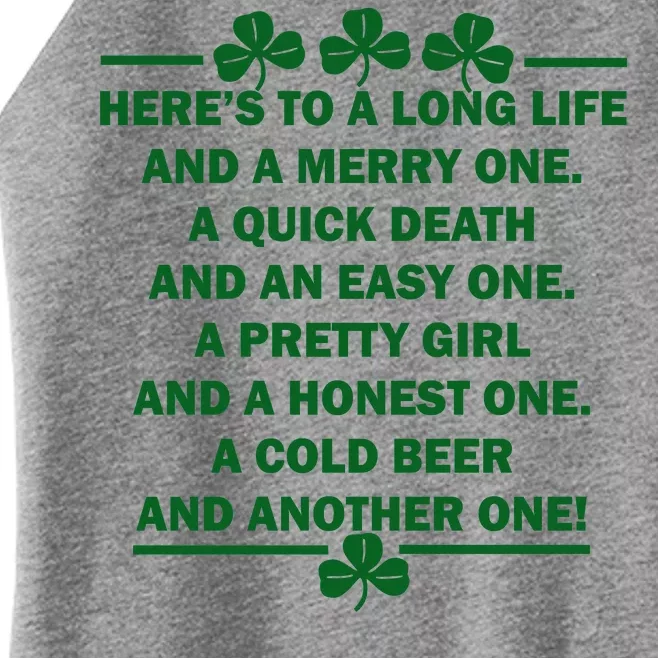 St. Patrick's Day Cold Beer Toast Women’s Perfect Tri Rocker Tank