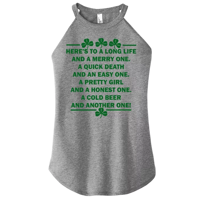 St. Patrick's Day Cold Beer Toast Women’s Perfect Tri Rocker Tank